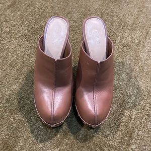 Michael Michael Kors Liana Leather Clogs Size 7